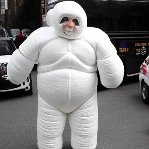 Prompt: trump as bibendum, Michelin man