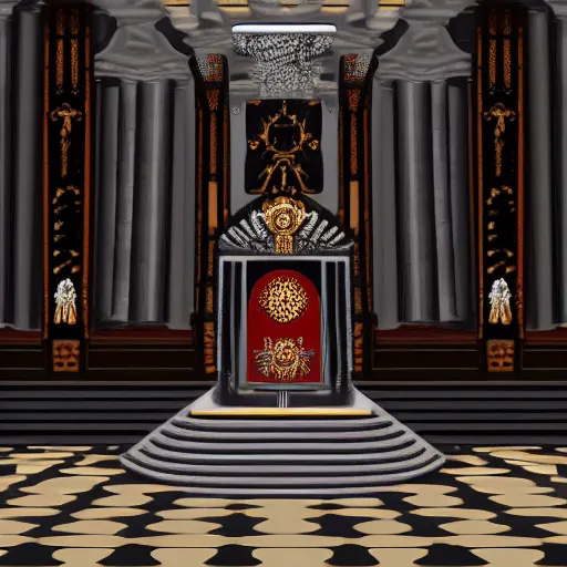 Image similar to Digital art of the throne room Imperial