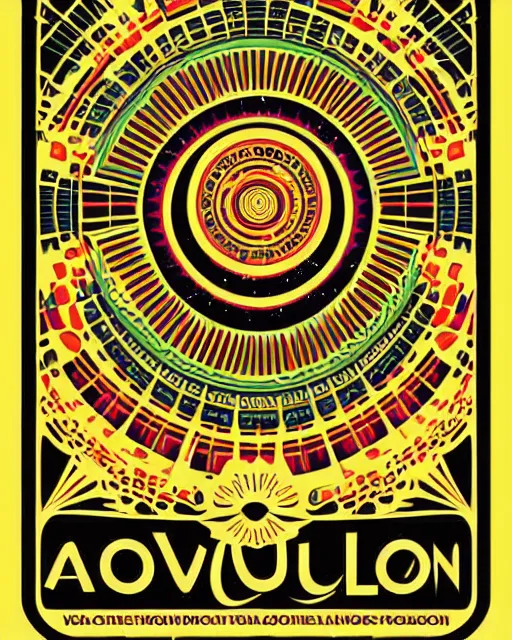 Image similar to avalon ballroom poster art by victor moscoso, hd vector art, award winning on behance, t shitd design, sticker, holographic, geometric design