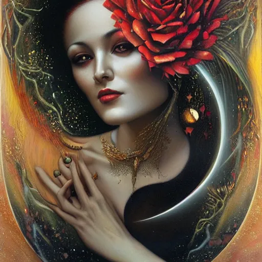 Image similar to the goddess of love, by karol bak