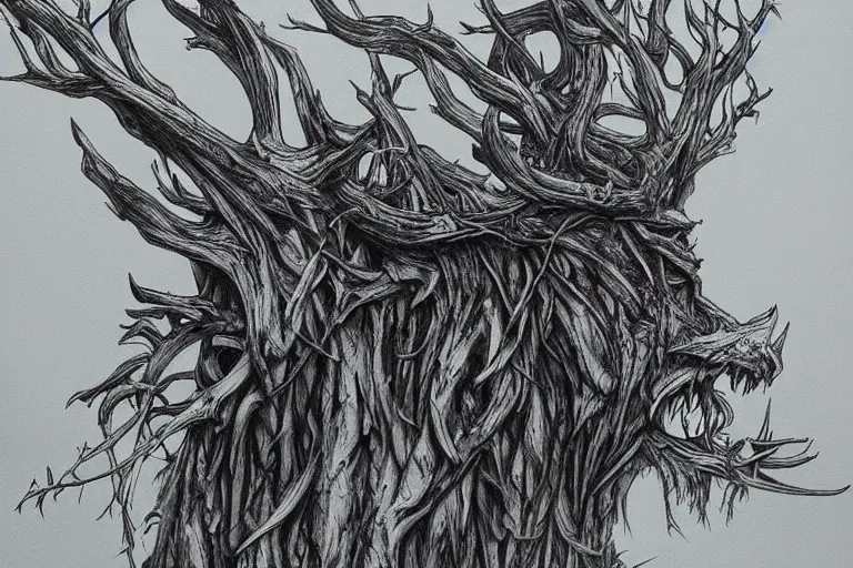 Prompt: “ a extremely detailed stunning drawings leshen by allen william on artstation ”