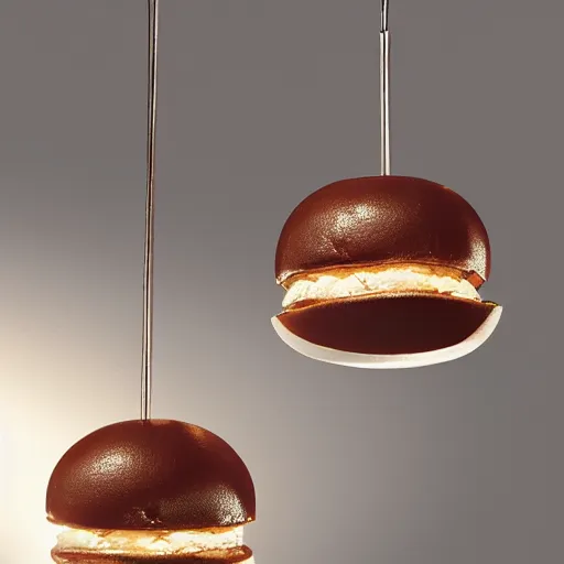 Image similar to fine jewelry hamburger designs. 4 k, product lighting, dramatic lighting.