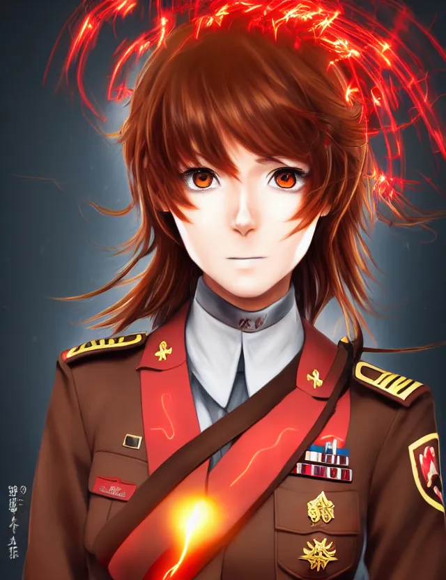 Anime Girl Wearing Army Uniform Vector T Graphic by jellybox999 · Creative  Fabrica