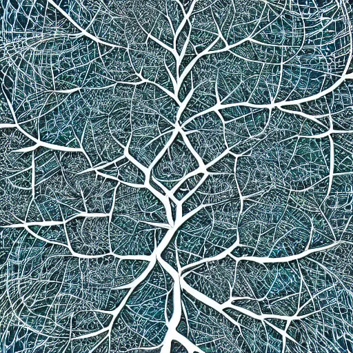 Prompt: extremely detailed binary fractal tree visualised 8k