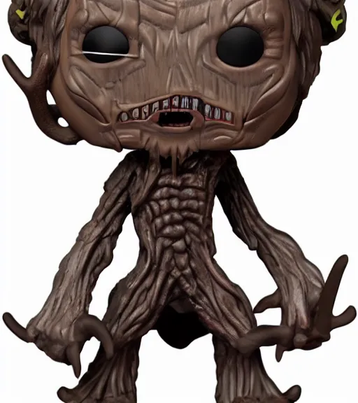 Prompt: limited edition horror themed wendigo with antlers funko pop mini still sealed in box, ebay listing