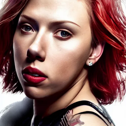 Prompt: photograph of Scarlet Johansson as a super hero, highly detailed, headshot Portrait, hyper realistic .