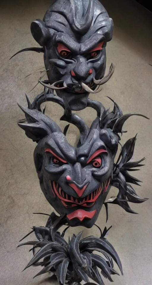 Prompt: oni mask japanese style, demon slayer