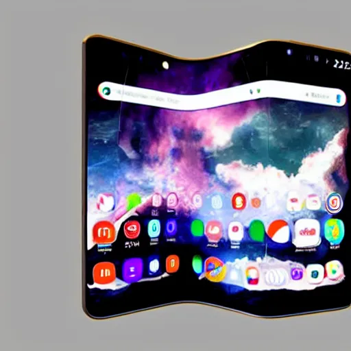 Prompt: 2022 Samsung Fold 4 phone, concept art, hyperdetailed