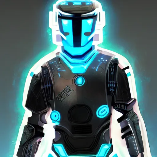 Prompt: Cowboy wearing an armor from the movie Tron Legacy, full body, synthwave background, digital painting, detailed, artstation, high quality, hyperrealism