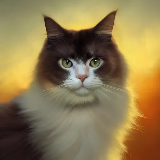 Prompt: majestic gracious ragdoll cat portrait, mysterious atmospheric lighting, elysian fields, painted, intricate, volumetric lighting, beautiful, rich deep colours masterpiece, golden hour, golden ratio, sharp focus, ultra detailed, by leesha hannigan, ross tran, thierry doizon, kai carpenter, ignacio fernandez rios