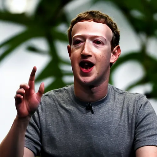 Prompt: Mark Zuckerberg eating a cockroach