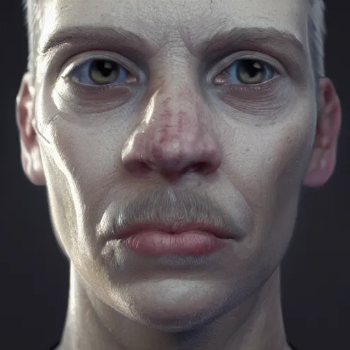 Prompt: a realistic human face by seb mckinnon, cgsociety, unreal engine