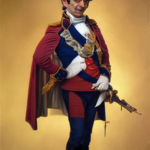 Image similar to a portrait of Mr Bean as Napoléon Bonaparte, detailed, centered, digital painting, artstation, concept art, donato giancola, WLOP, Boris Vallejo, Breathtaking, 8k resolution, extremely detailed, beautiful, establishing shot, artistic, hyperrealistic, octane render