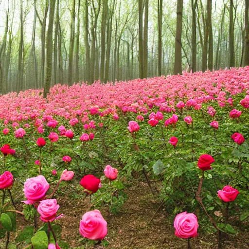 Prompt: rose forest