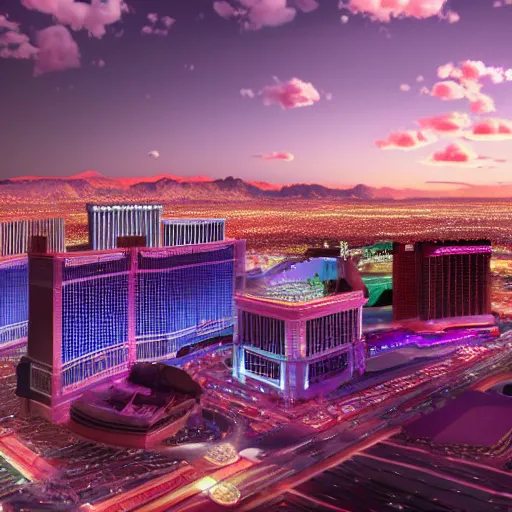 Image similar to las vegas of the future in the year 3 0 0 0, octane render 4 k ultrarealistic