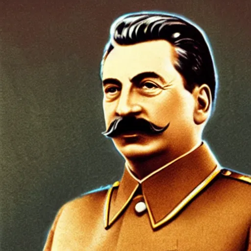 Prompt: portrait photo of stalin, elegant