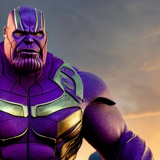 Image similar to Cary Coleman as Thanos. Cinamatic,4k