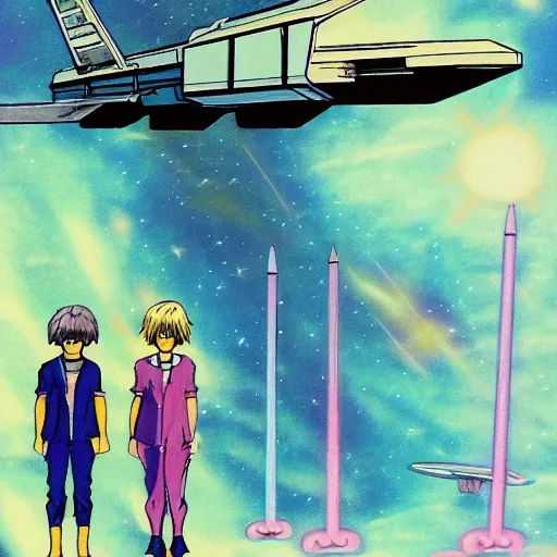 Prompt: 8 0 s anime space ship