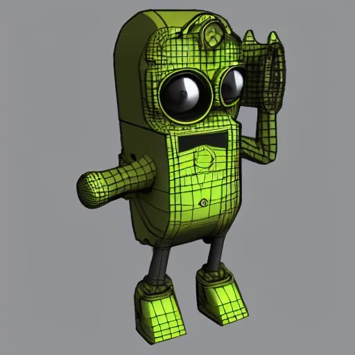 Prompt: 3 d toy pipboy from fallout : new wegas,