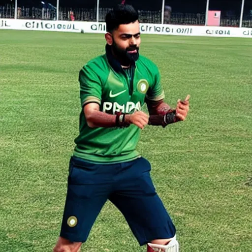 Prompt: Virat Kohli playing football , photorealistic