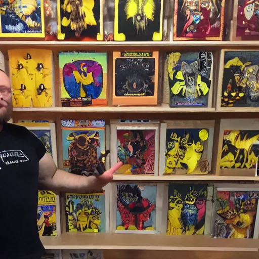 Image similar to yellowbear showing off his nft collection