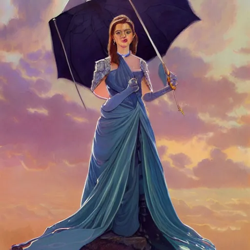 Image similar to A combination of Victoria Justice's and Grace Kelly's and Emma Watson's appearances as Master Chief, full body portrait, western, D&D, fantasy, intricate, elegant, highly detailed, digital painting, artstation, concept art, matte, sharp focus, illustration, art by Artgerm and Greg Rutkowski and Alphonse Mucha