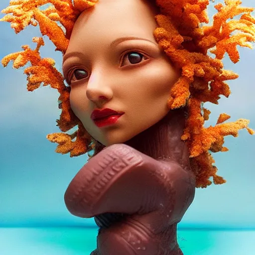 Image similar to ' a portrait of a character in a scenic environment by artgerm'as a sponge sculpture