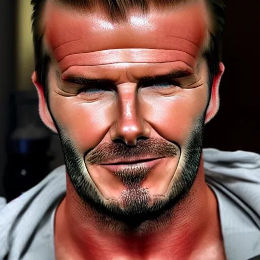 Image similar to david beckham injecting on milk, strung out, addict