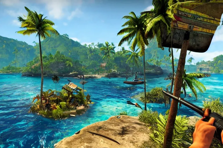 Prompt: Farcry 3 island