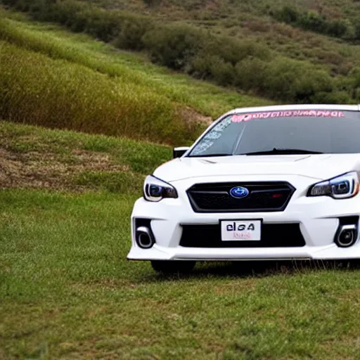 Image similar to a white subaru sti