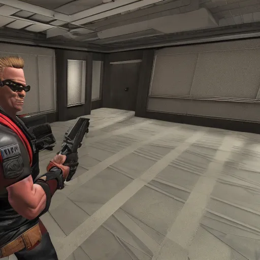 Image similar to duke nukem as a model inside source engine