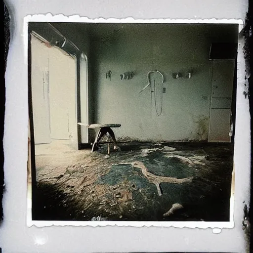 Image similar to a kitchen with an elephant's foot chernobyl, polaroid photo, perfect photo, photo pinterest