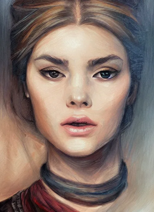 Image similar to Masterpiece. Female face portrait. reddit.com/r/fantasy_art/top