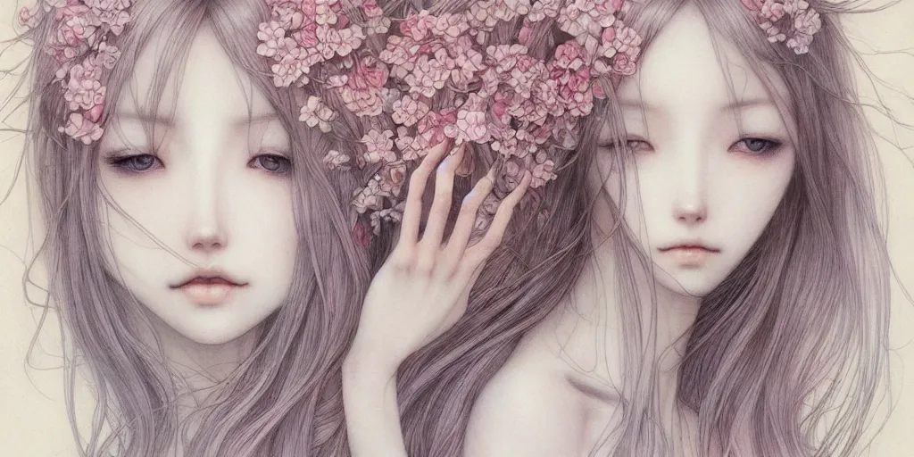 Image similar to breathtaking delicate detailed concept art creature, by miho hirano, bizarre compositions, exquisite detail, pastel colors, 8 k