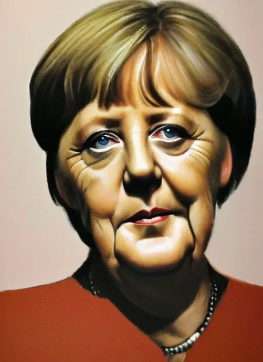 Prompt: close - up portrait of angela merkel by sarah moon,