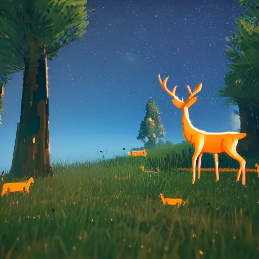 Image similar to deer inspired by no man's sky