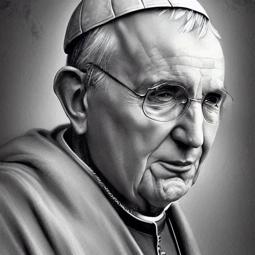 Image similar to portrait of pope John Paul 2 ,digital art,photorealistoc,art by greg rutkowski,hyperdetailed,western comic style,comic,comic style,sharp lineart,professional lighting,deviantart,artstation,trevor henderson,rossdtaws,cinematic,dramatic