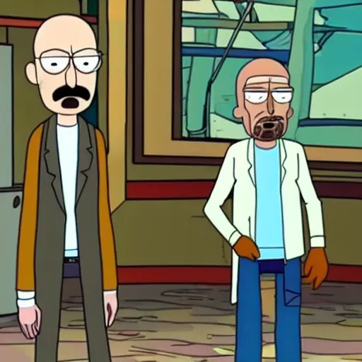 Prompt: Walter White in Rick and Morty (2019)