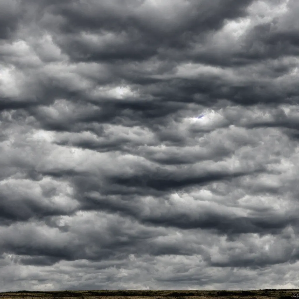 Prompt: dark impending clouds, beginning to rain