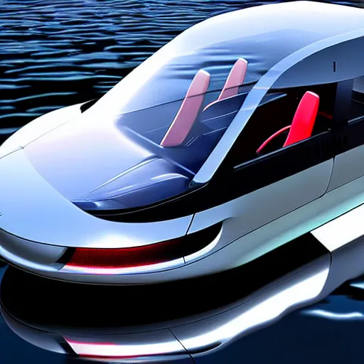 Prompt: uhd photorealistic tesla hovercraft, concept art, futuristic, uhd hyperdetailed photography