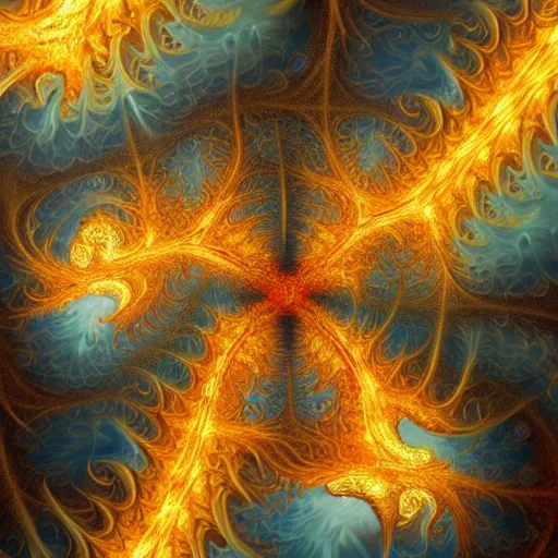 Image similar to fantasy art hyper realistic ai created interesting bizarre fractal fire storm fantastic art award winning best ultra detailed magnificent