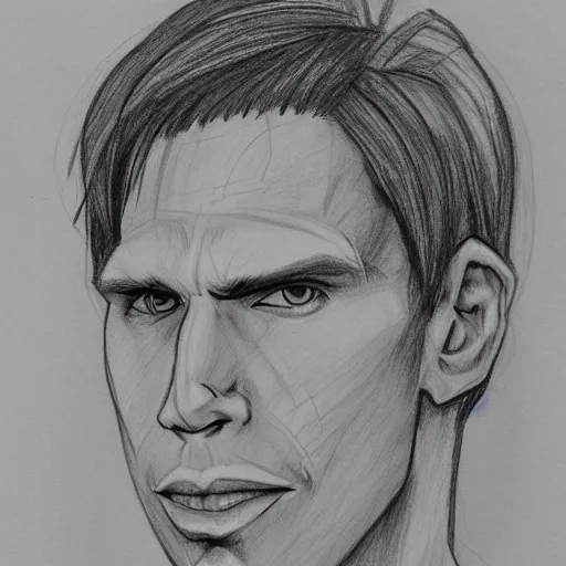 Image similar to super ultra detailed shaded sketch of corrupted jerma