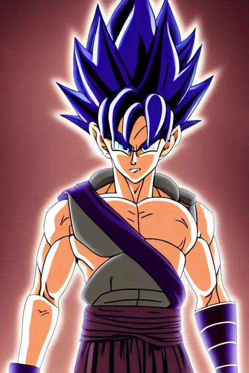 Image similar to prince vegeta, prince of all saiyans, solo portait, grayscale photography, very detailed, 4 k