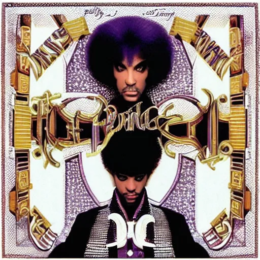 Image similar to the cover artwork for Prince’s Sign O’ The Times album. Really detailed.