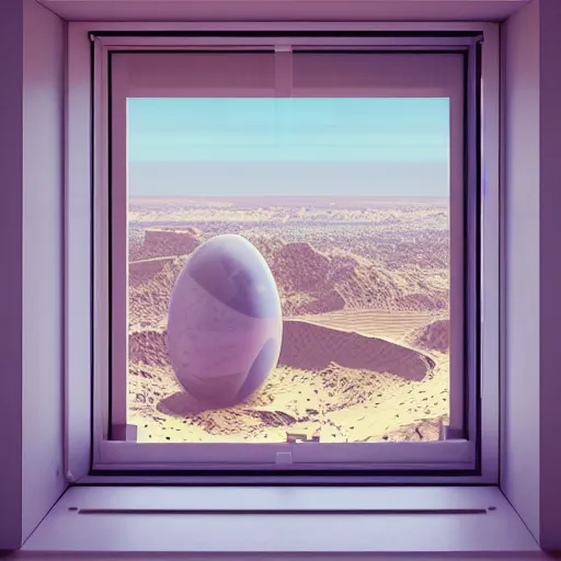 Image similar to a window!!!!! with a view of the earth through it, a computer rendering by mike beeple winkelmann, behance contest winner, cubo - futurism!!!!!, retrowave!!!!!, synthwave!!!!!, rendered in cinema 4 d