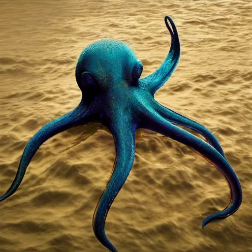 Image similar to kodak film, symmetrical balance, soft blur light, volumetric lighting, highly detailed, britt marling style 3 / 4, a octopus woman in the water in style o f annie leibovitz, highly detailed, interstellar outdoor soft pastel mute colors scheme, hyper realistic, photo realistic