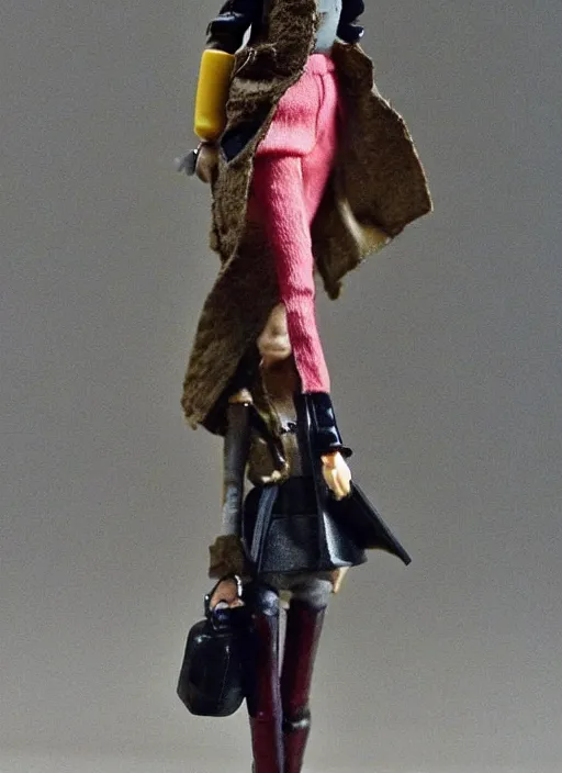 Image similar to a toy figure on a fashion girl by Ashley Wood,