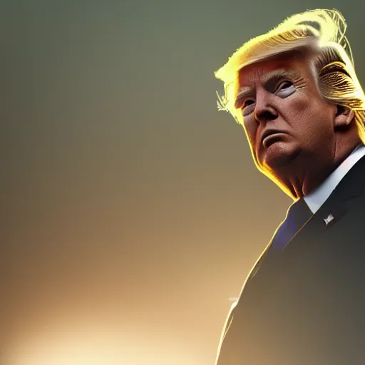 Image similar to a closeup shot of donald trump, dramatic lighting, cinematic, extremly high detail, photorealistic, cinematic lighting, artstation