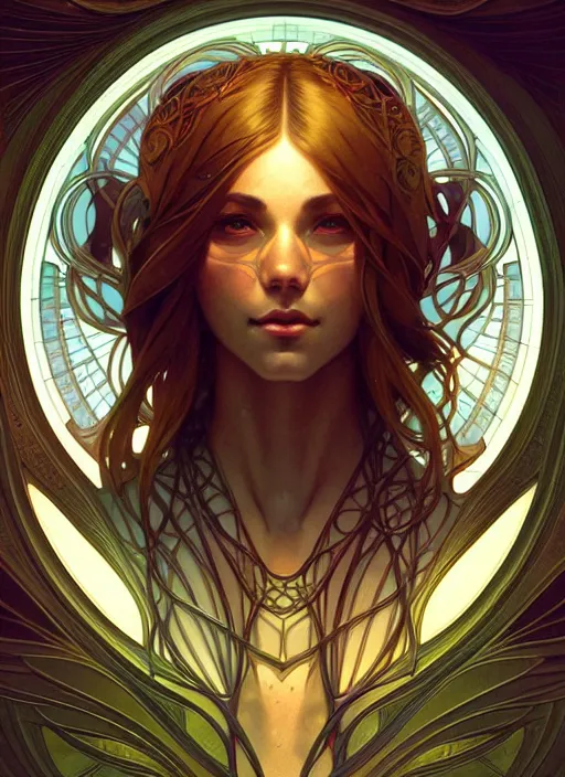 Image similar to symmetry seamless, fantasy, window intricate, elegant, highly detailed, digital painting, artstation, concept art, smooth, sharp focus, illustration, art by artgerm and greg rutkowski and alphonse mucha