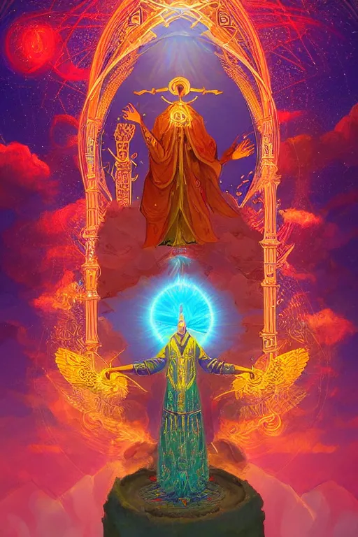 hierophant tarot card art, the hierophant stands a | Stable Diffusion ...